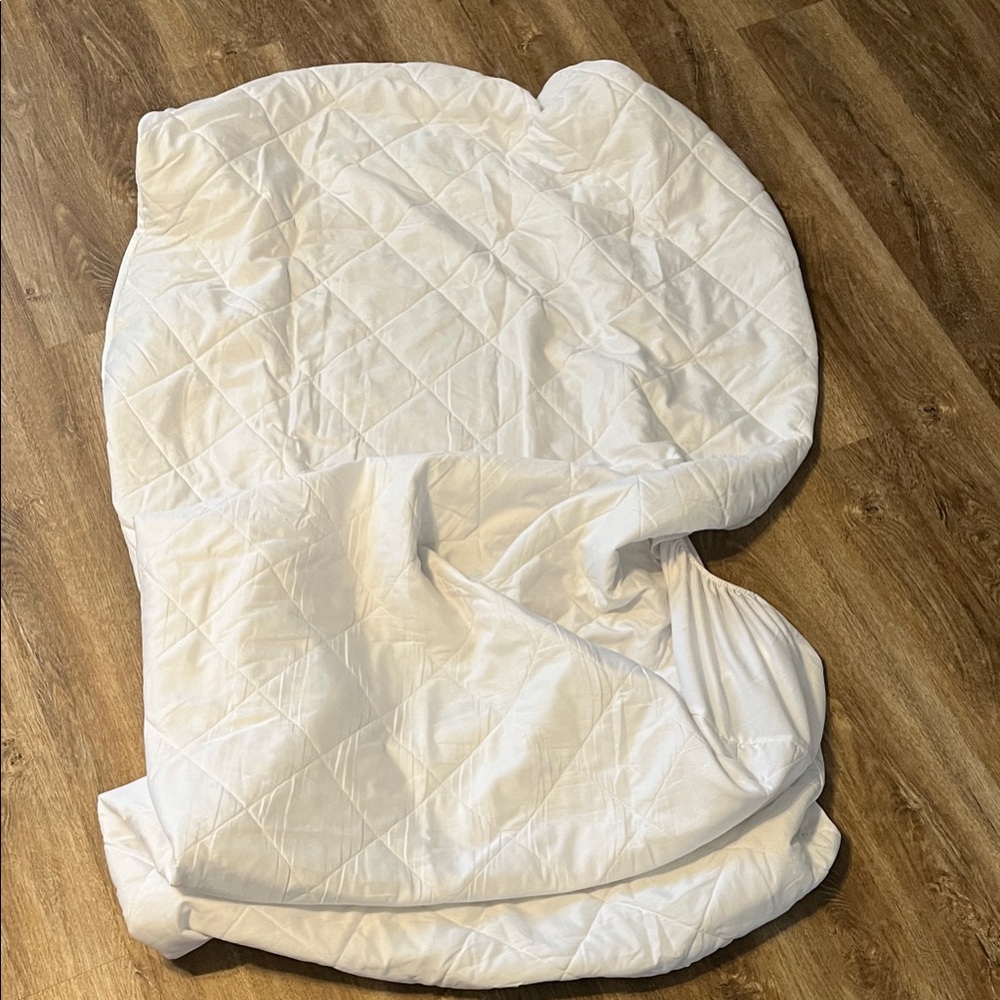 White Quilted Twin XL Mattress cover